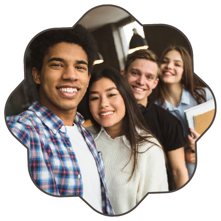 Group of people smiling